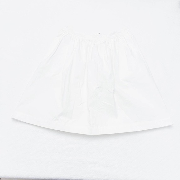 Theory Gelca Palatial White Ruched Skirt SZ4 - Picture 2 of 6